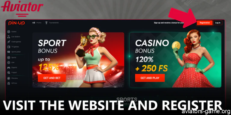 Visit the Avaitor casino website and register